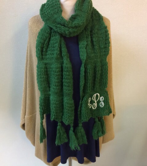 Monogram Scarf, Women's Accessories, personalized Scarf, Winter Apparel, Custom Accessories