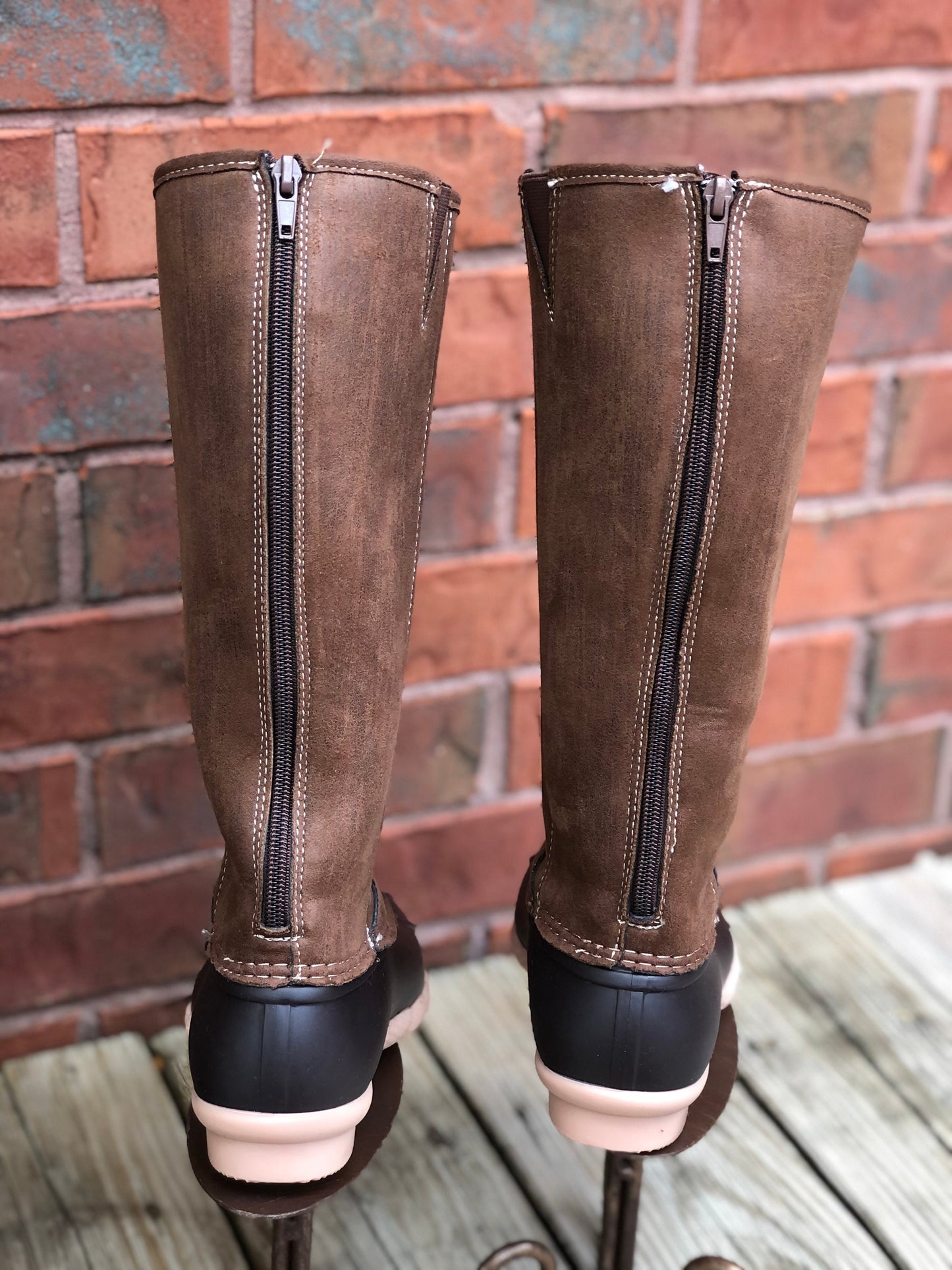 personalized Tall Duck boots, Monogram Duck Boots, Rain Boot, Boat-Shoe Style, Shoes Two Tone rain boots, snow boot, tall boots
