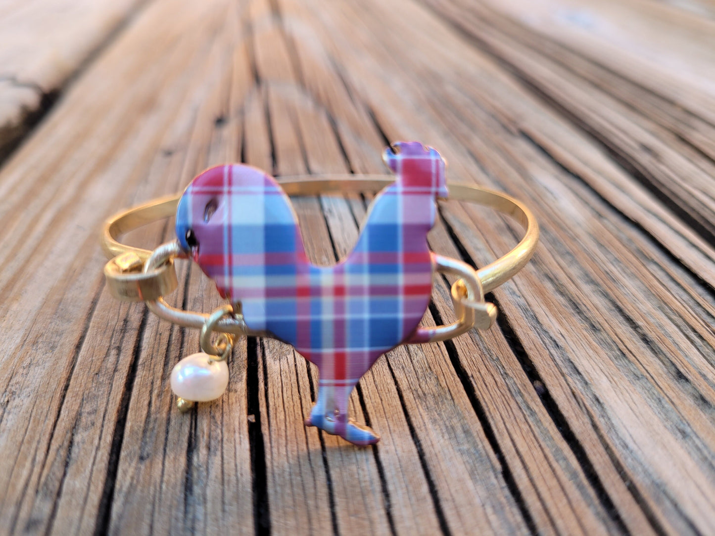 Chicken Bracelet, chicken Bangle,chicken charm,Chicken jewelry,gift for her