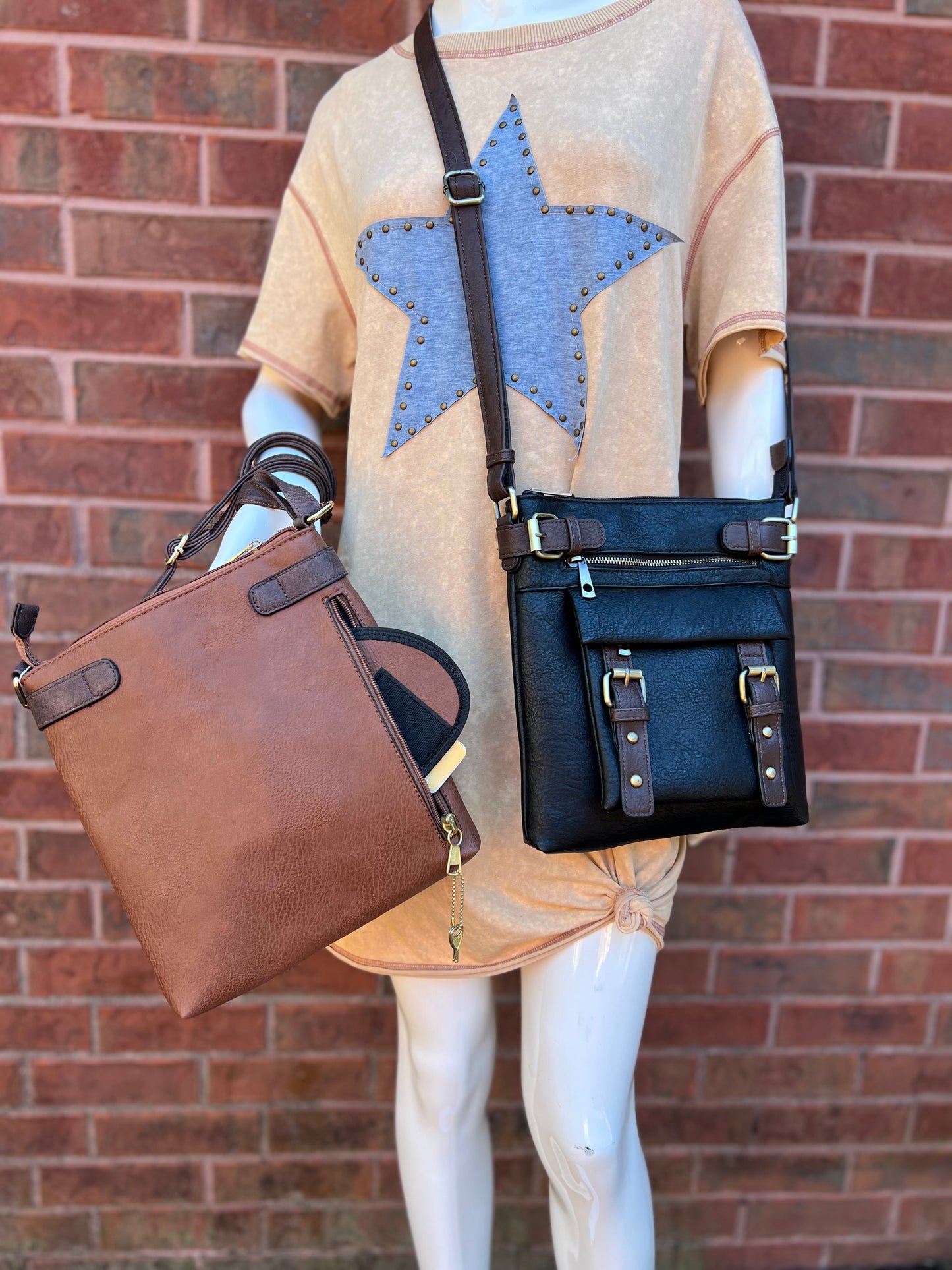 CONCEALED Bag , Conceal Crossbody Purse, Personalized Purse, concealed carry crossbody bag, Left and Right-hand Draw