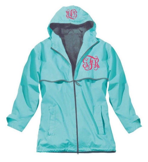 Monogram Rain Jacket, Personalized Rain Jacket, Personalized Gift, Custom rain jacket, personalized women rain coat