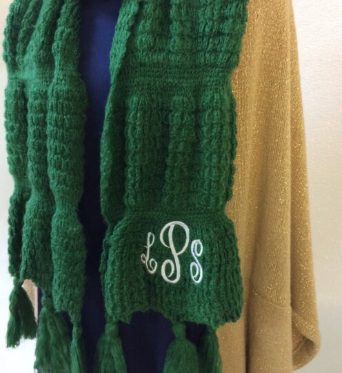 Monogram Scarf, Women's Accessories, personalized  Scarf, Winter Apparel, Custom Accessories