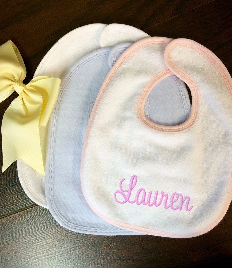 Personalized baby bib, Monogram Baby Bib, Custom Baby bib, Shower Gifts, Baby Boy or Girl gift,Monogrammed Bib