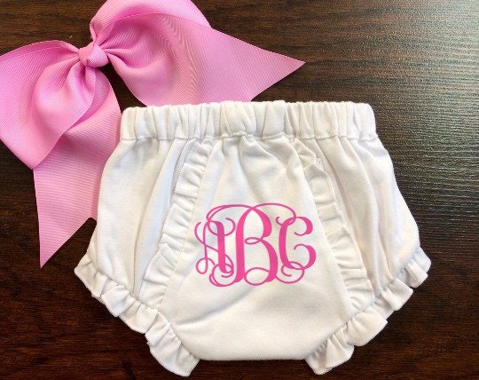 Monogrammed Baby Bloomer Diaper Cover - Personalized Baby Bloomers - Monogrammed Baby Bloomer Diaper Cover - Personalized Diaper Cover