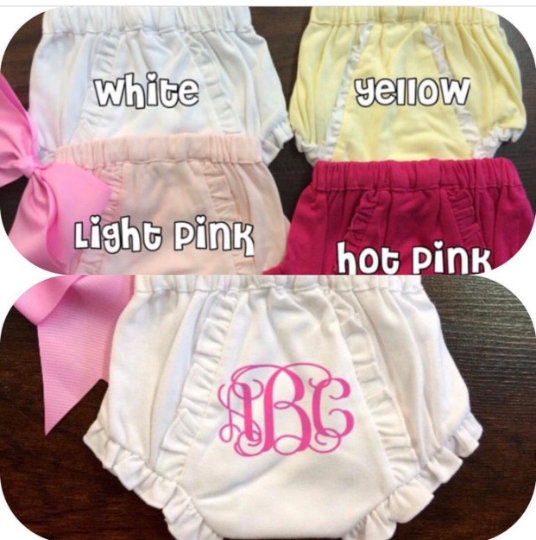 Monogrammed Baby Bloomer Diaper Cover - Personalized Baby Bloomers - Monogrammed Baby Bloomer Diaper Cover - Personalized Diaper Cover