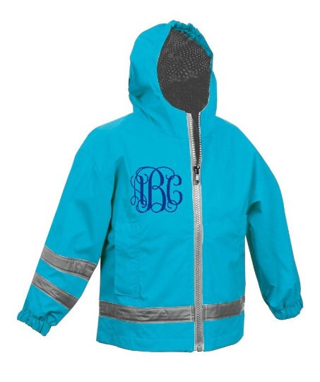 Monogram  Charles River Rain Jacket, Custom jacket, Children's jacket, Embroidery Rain Jacket, monogram jacket, personalized jacket