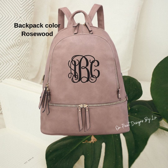 Personalized Backpack purse, Monogram Backpack, Faux Leather Backpack, concealed carry purse, monogram Backpack bag, woman bag