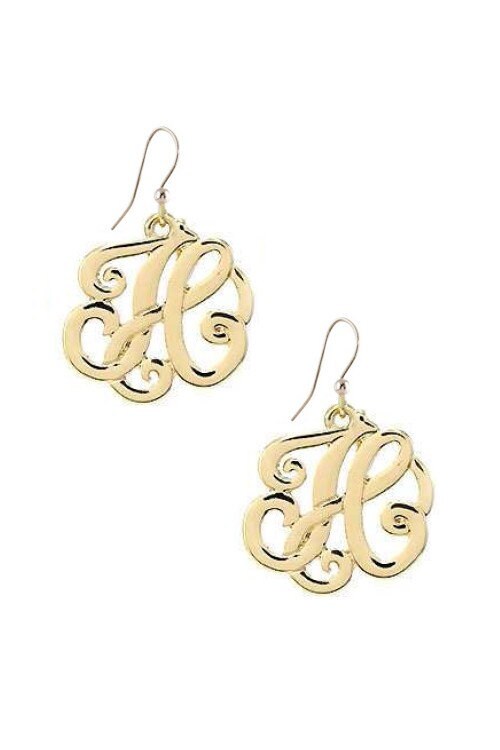 Initials earrings, Personalized Earrings,engraved Earrings,Monogram earrings