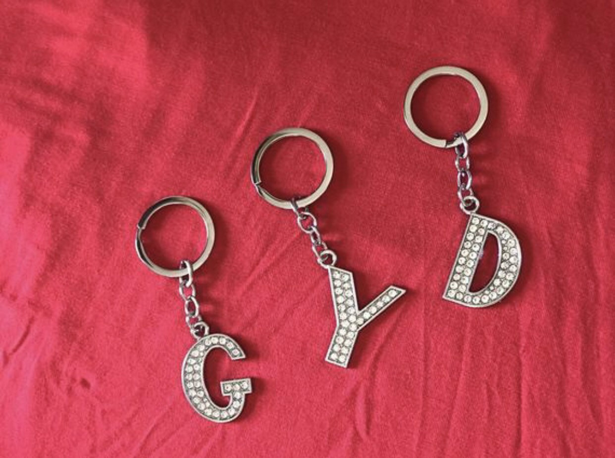 Initial Key Ring, Initial Keychain, Letter Keychain, Initial Key Ring, Letter Key Ring,Personalized Keychain,Monogram