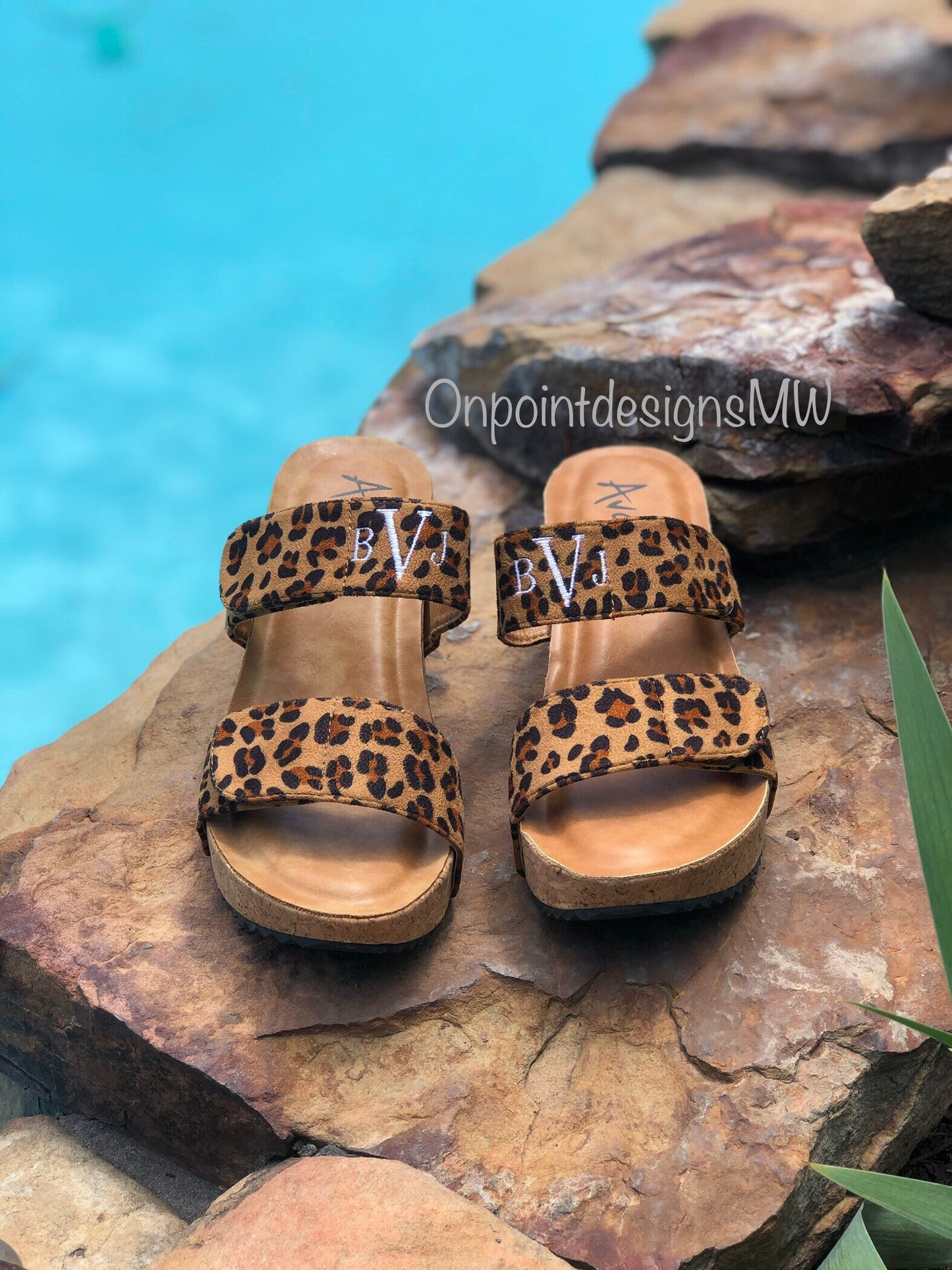 monogram Cork Wedge Sandals , Monogrammed sandals, Comfortable Sandals, personalized cork sandals, women's shoes, gift for her