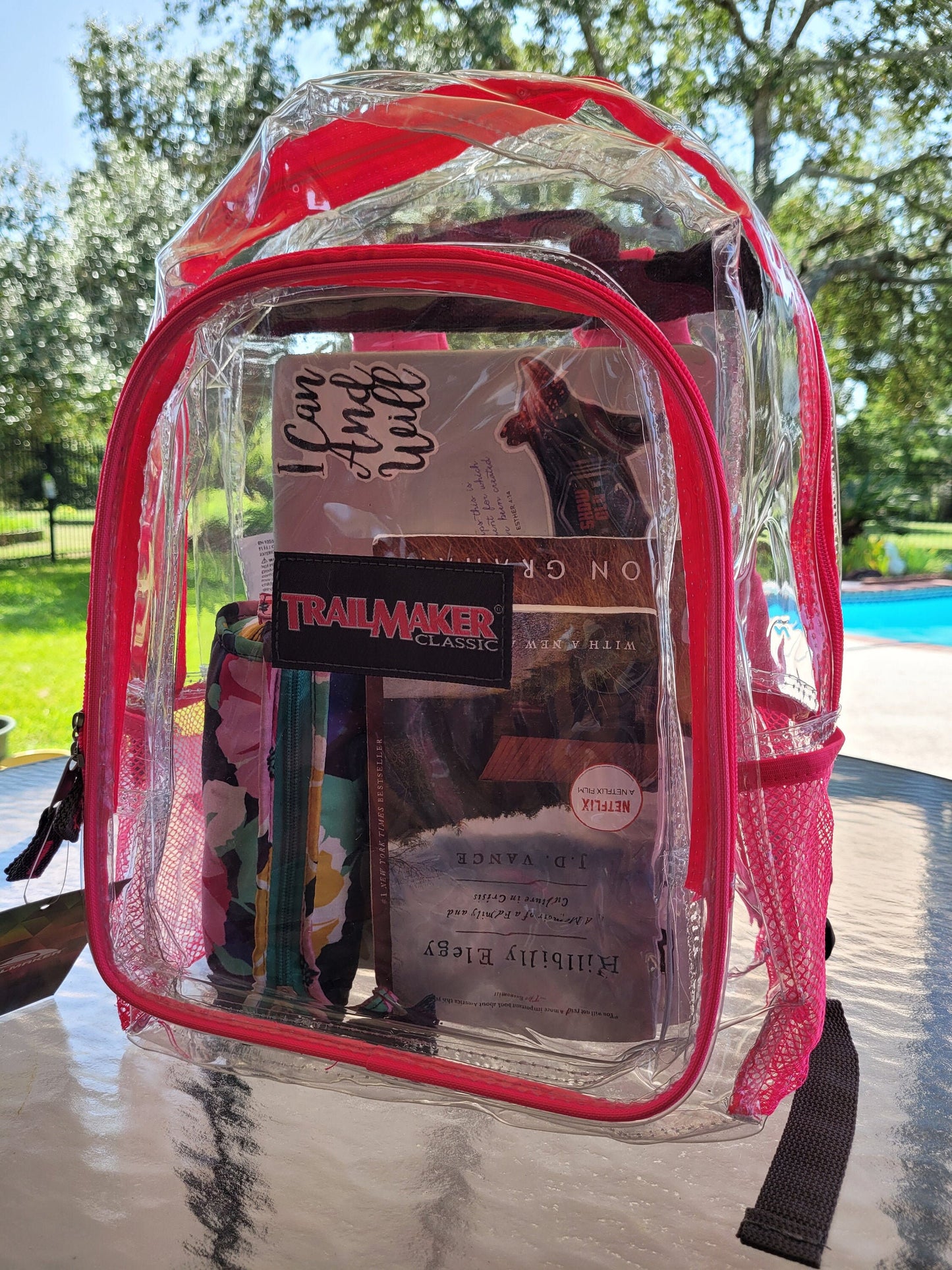 plastic school Backpack, monogram Kids backpack, School Tote,backpack ,Back-to-School, clear backpack,