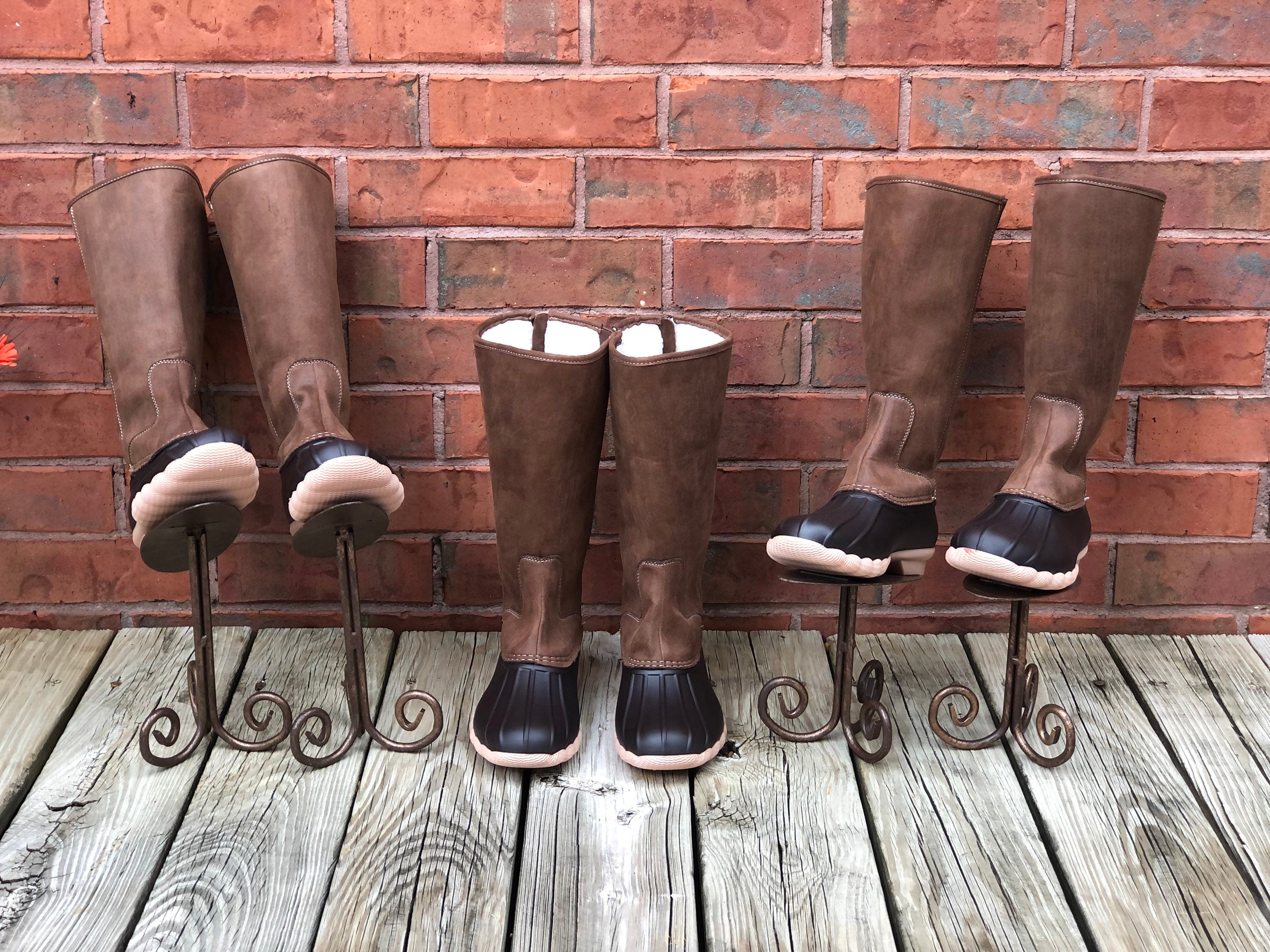 Tall duck clearance boots with monogram