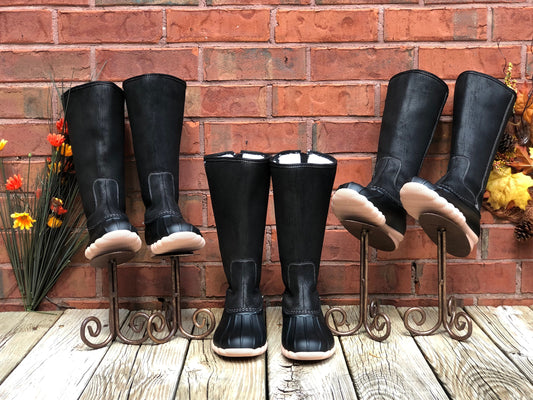 personalized Tall Duck  boots, Monogram Duck Boots, Rain Boot, Boat-Shoe Style, Shoes Two Tone rain boots, snow boot, tall boots