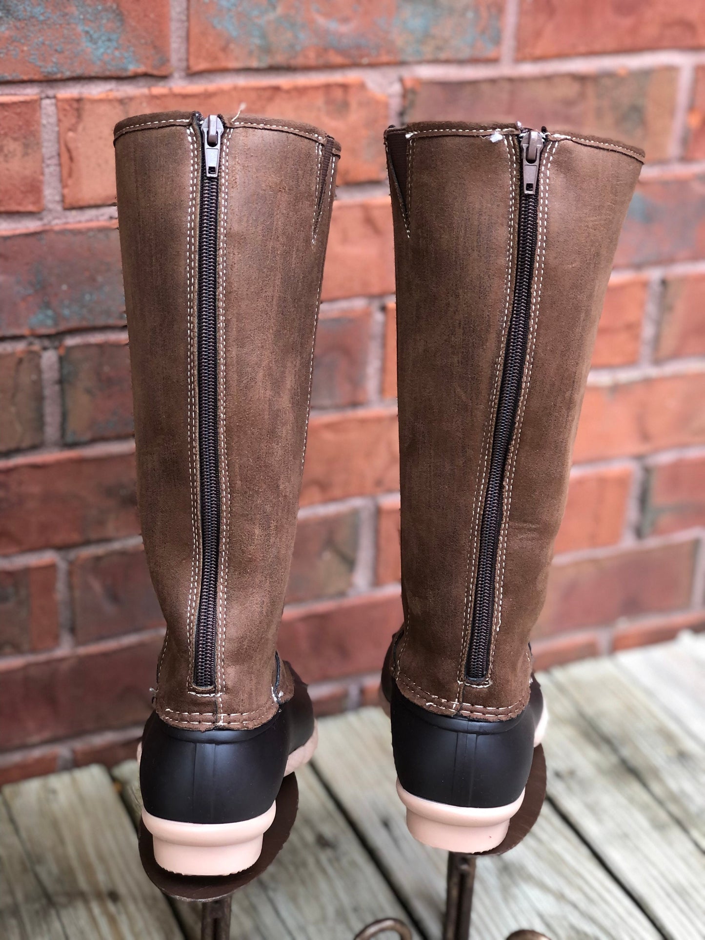 personalized Tall Duck  boots, Monogram Duck Boots, Rain Boot, Boat-Shoe Style, Shoes Two Tone rain boots, snow boot, tall boots