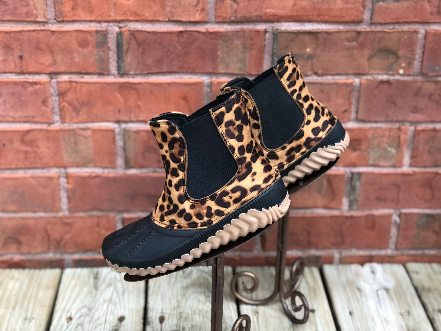 Slip-on Boots, Duck boots, Monogram Duck Boots, Rain Boot, Boat-Shoe boots, woman's Shoes , Pull On boots, Girlfriend Gift, Wife Gift,