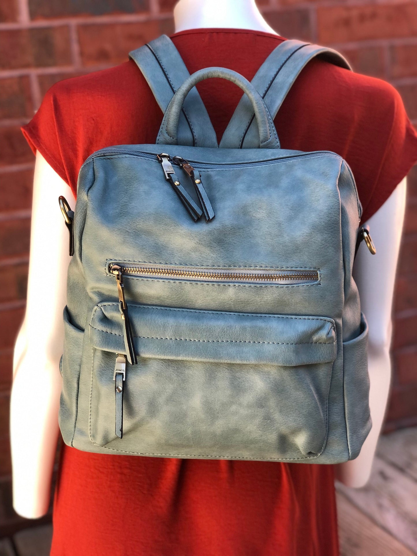 Convertible Backpack with Guitar Strap, Monogram Backpack Purse, Personalized Backpack, Vegan Leather Backpack,Amelia Backpack